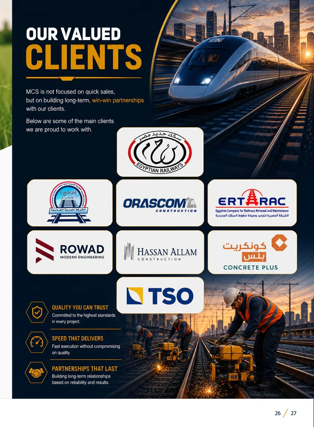 MCS Rail valued clients